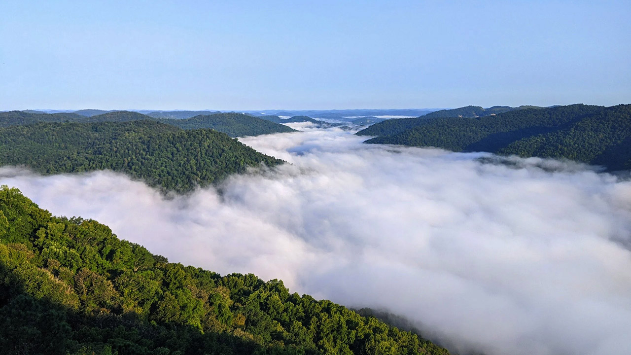 Mountain property view at Misty Mountain in Pineville, Kentucky